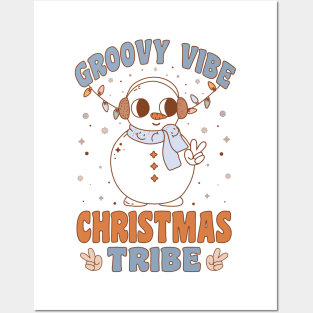 Groovy Vibe Christmas Tribe - Christmas Family Posters and Art